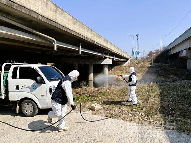 “올 여름 모기 안녕!” 장성군, 해빙기 위생해충 방역